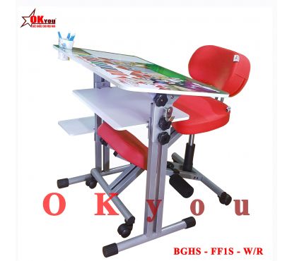 Bộ bàn ghế học sinh Okyou FF1S  W-R