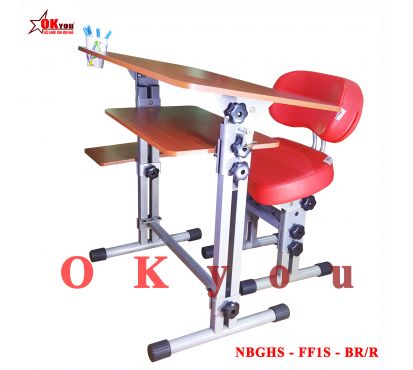 Bộ bàn ghế học sinh thông minh Okyou NBGHS FF1S BR-R