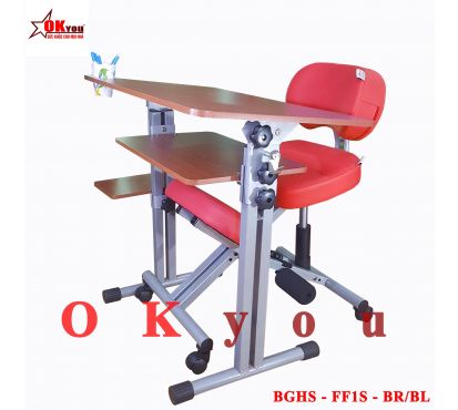 Bộ bàn ghế học sinh Okyou FF1S BR-R