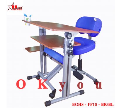 Bộ bàn ghế học sinh Okyou FF1S BR-BL